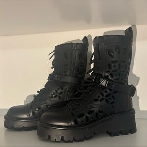 Valentino Garavani Leather Combat Boots